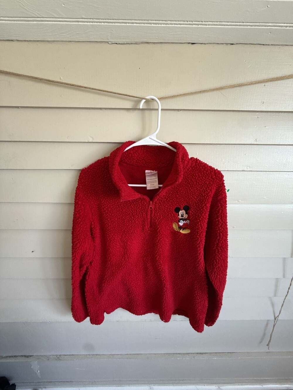 Disney Mickey Mouse Sherpa Pullover Size M (7-9)